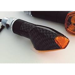 Blinker PEAK, Carbonlook, Glas gelb, kurz, Paar