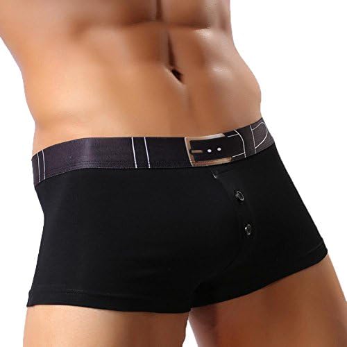 Henioral Mens Fashion Sexy Cotton Pouch Breathable Boxer Shorts Bikini Underwear
