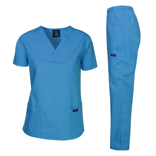 Dagacci Medical Uniform Women's Medical Scrub Set Top and Pant