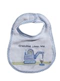 Dressed to Drool Blue "Grandma Loves Me" Bib