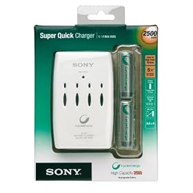 Sony - Chargeur Ultra Rapide + 4 Piles R06 2500 mAh