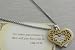 Antique silver and matte gold casting heart pendant necklace with Luke 12:34 scripture. Necklace is 18