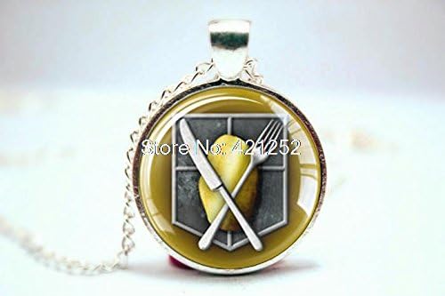 Pretty Lee 2015 Fashion Attack On 'Tatos Shingeki No Kyojin Pendant Snk Attack On Titan Glass Photo Cabochon Necklace Christmas gift