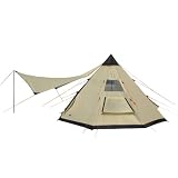10T Indianerzelt SHOSHONE 500, beige, 10 Personen
