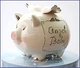 Baby*Angel Baby Pig Money Bank* by Mudpie