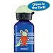 Sigg Kids Bonne Nuit Eco Friendly Glow in the Dark Active Top Aluminum Reusable Water Bottle-0.3L
