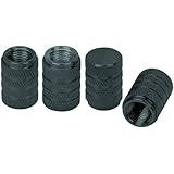 4 Piece Anodized Aluminum Valve Caps Set, Black
