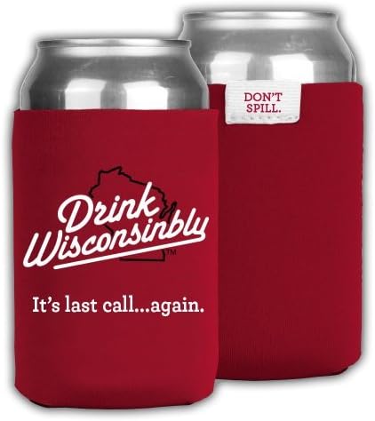 Drink Wisconsinbly Red Can Cooler Model: (Home & Kitchen)