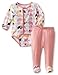 Magnificent Baby Baby-Girls Newborn Elephant Long Sleeve Burrito Bodysuit And Pant Set, Elephant, Newborn