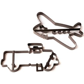 Amco Pancake Molds with Cut Out, Truck and Airplane, Set of 2 by Amco