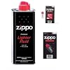 Zippo Lighter Fluid Fuel Petrol 125ml Tin + Wick + 6 Flints