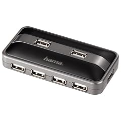 Hama USB 2.0 Hub 1:7 schwarz/anthrazit mit Netzteil