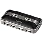 Hama USB 2.0 Hub 1:7 schwarz/anthrazit mit Netzteil