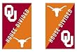 University of Oklahoma and University of Texas - House Divided Flag - Garden Size
