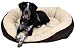 XXL Hundebett 115 x 100cm Hundesofa Hundekorb Hundekissen in Schwarz Beige