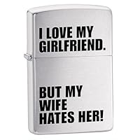 Zippo 200 LUVGRLFRIEND Brushed Chrome Pocket Lighter
