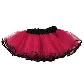  Red Tutu With Black Ribbon Edge