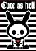 Skelanimals Cute As Hell Postcard C-SKA-0002