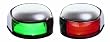 Aqua Signal Port/Starboard Navigation Lights Deck Mount (Pair)