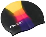 Reebok Tiedye Vertical Swim Cap (Black/Yellow)