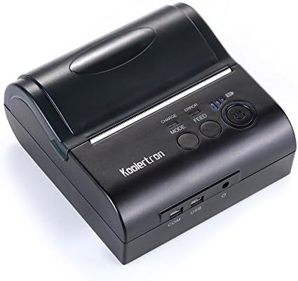 Koolertron 80mm Mini Portable Bluetooth 4.0 Wireless Receipt Thermal Printer,Compatible With IOS And Android (Buyers Will Need To Create Their Own Custom Printing Software When Used with Android And Apple Based Devices)