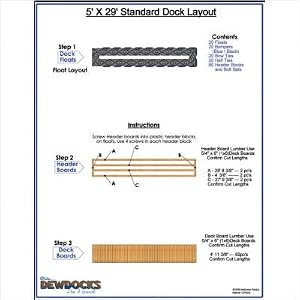 Dewdocks Standard Dock (Beige Blue,5 X 29-Feet) by