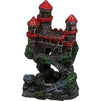 4' Magical Mini-Castle w/Red Roof Aquarium Ornament
