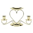 Brass Triple Heart Candleholders