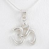 Om (Aum) Pendant in Sterling Silver on 16 Snake Chain, #8455