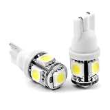 41lKNT%2BbbKL. SL160  Oracle Lighting T105L3CW Cool White 5 LED 3 Chip T10 SMD Bulb   Pair