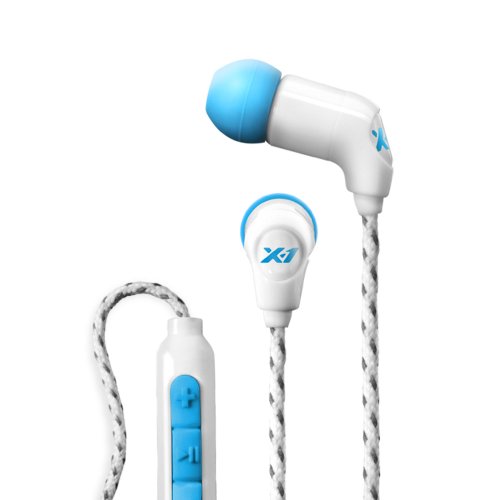 X-1 (Powered by H2O Audio) MM-IE1-CN Women's Momentum In-Ear Ultra Light Sweat Proof Headphones (Cyan)