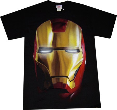 Iron Man 2: I am Iron Man Black T Shirt, Adult Large