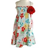 Little Girls Boutique Clothes FLORAL Sleeveless Summer Dress MAD SKY Girl 4-6X