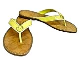 Coach DENEY Flat Thong Yellow Daffodil Women's Size 10M Sandals