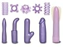 Mystical Goddess Purple Pleasure 10 Piece Vibrator Dildo Clit Masturbator Set