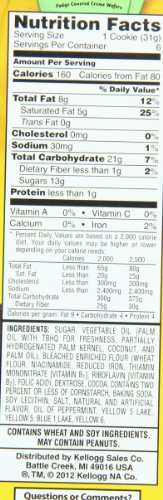 Kellogg's Keebler Jumbo Crème Fudge Stick, Mint, 6.6-Ounce (Pack of 4)