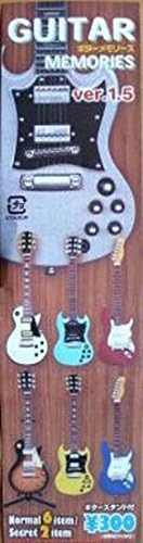 Konno Sangyo Musical Miniatures Toy Collectible Guitar Memories Series 1.5 Electrical Style 2 Pale Blue Color