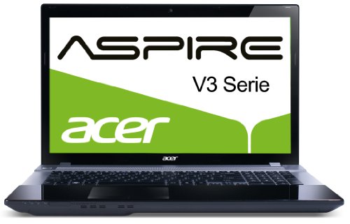 Acer Aspire V3-771G-53214G50Makk 43,9 cm (17,3 Zoll) Notebook (Intel Core i5-2450M, 2,5GHz, 4GB RAM, 500GB HDD, NV GT630M, DVD, Win 7 HP), schwarz