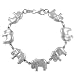 Sterling Silver Elephant Linked Bracelet