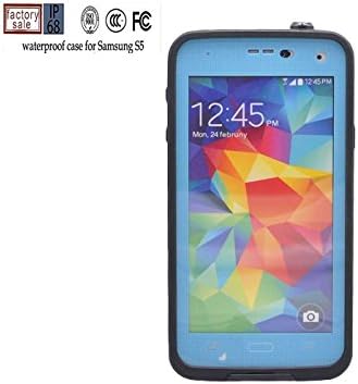 Nancy's Shop Waterproof Dustproof Snowproof Shockproof Hard Armor Protective Cover Case for Cell Phone Samsung Galaxy S5 I9600 Sv S V (2-sky Blue Nancy's Shop Waterproof Case Cover )