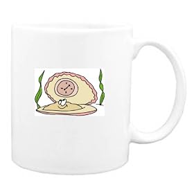 Mug with life, sea, clam, clock, oyster by Clocks