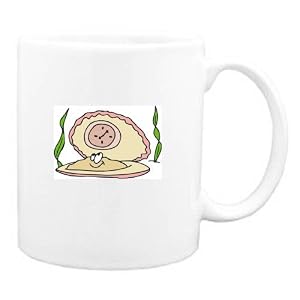 Mug with life, sea, clam, clock, oyster by 