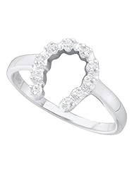 0.05CT DIAMOND HORSE SHOE RING