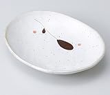 粉引めばえ楕円取皿　5個組 【美濃焼　和皿】