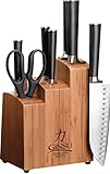 Ginsu 7108 Chikara 8-Piece Stainless Steel Knife Set with Bamboo Block