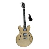 Richwood Guitars Natural Semi Acoustic ES-335: Quilted Maple Top