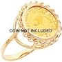14K Gold 1/20oz Panda Coin Ring Sz 8