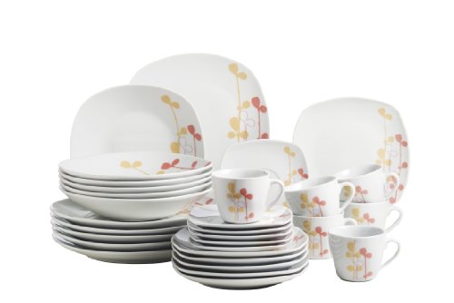 Domestic 924223 Kombiservice 30-teilig Camilla mit je 6 Tassen, Untertassen, Dessertteller im Preisvergleich 