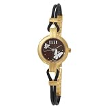 ELLETIME Women's EL20008S04B Steel Brown Dial Brown Rope and Half Bracelet Watch