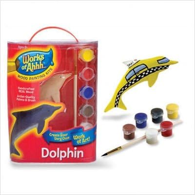Works of Ahhh... Wood Painting Kit - Dolphin